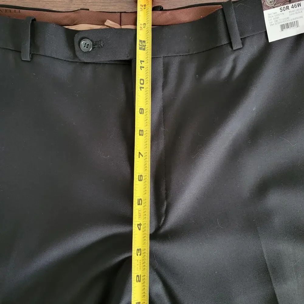 Caravelli Black Dress Pants 46W x 34L Business Career Professional Work NEW NWT